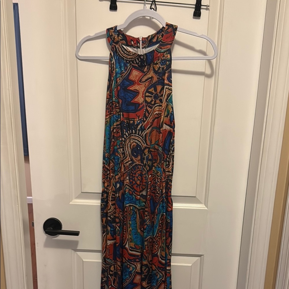 Sleeveless Multicolor Maxi Dress